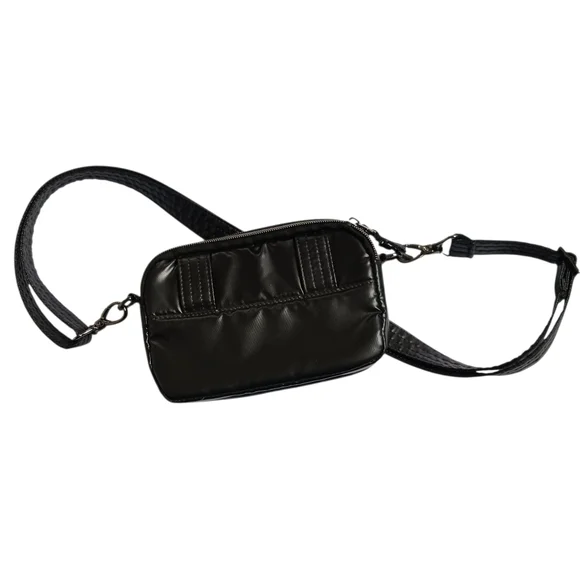 LUG Coupe SE Crossbody Convertable Belt Pack Chic Minimalist Metalic Black - Picture 6 of 15